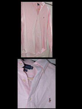 Ralph Lauren Pink Button Down Mens Dress Shirt Size 15 1/2 x 34/35